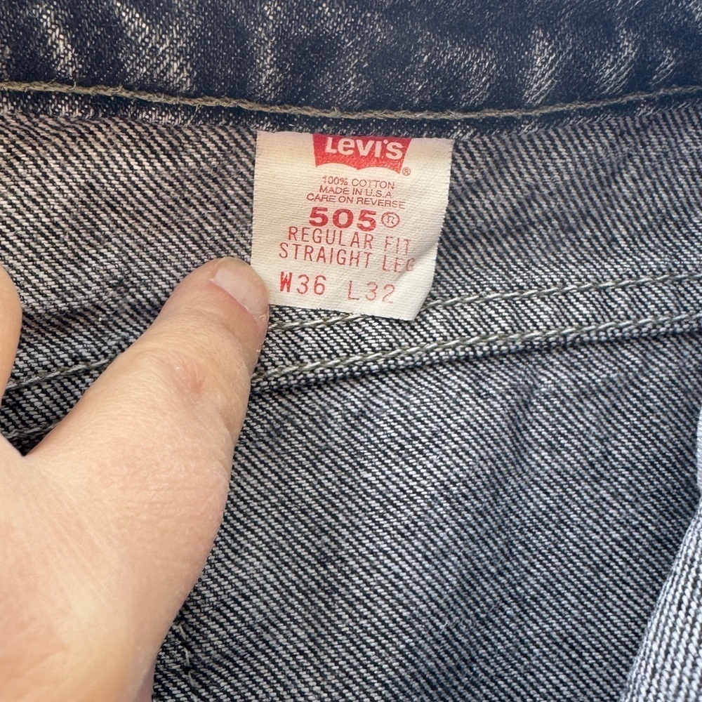 Levi’s 505 Men’s Black Jeans - Label (36” x 32”)-Actual is 36” x 30.5”